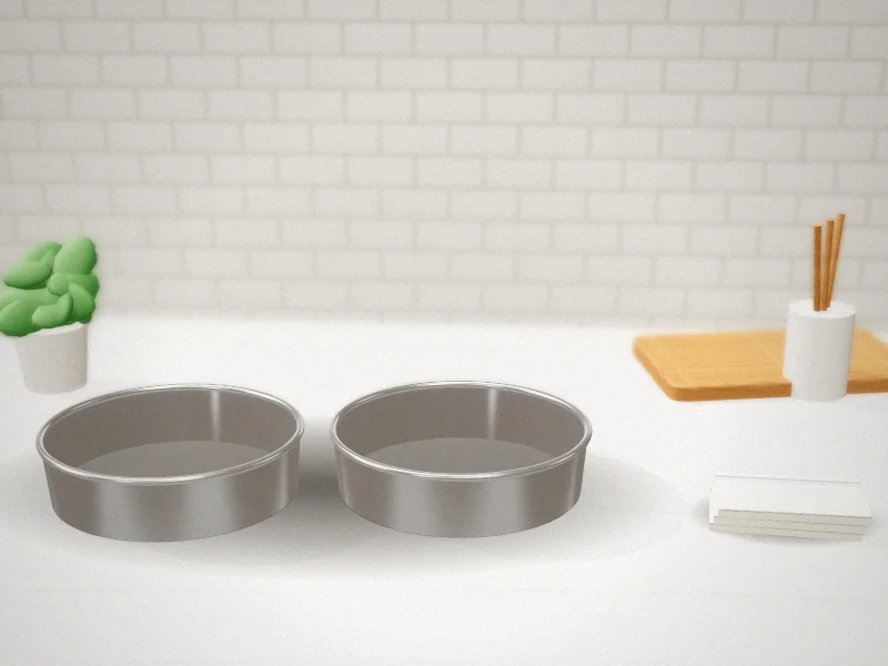 TeamFar 9 Inch Stainless Steel Cake Pan Set of 2 in a home kitchen