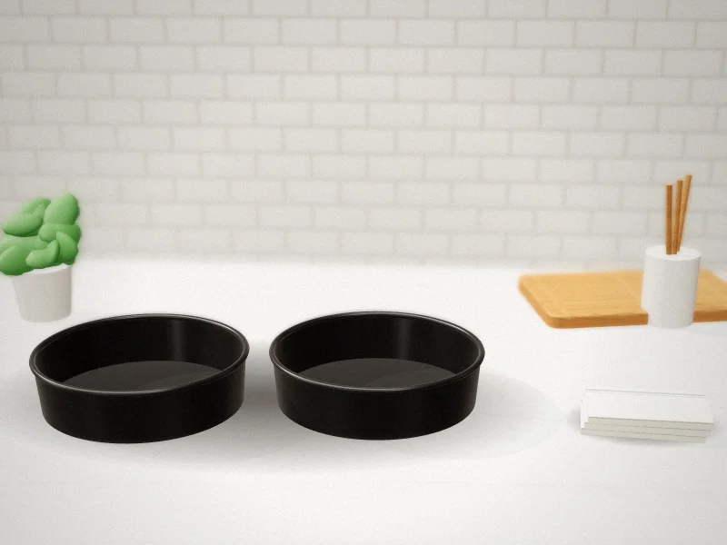 Tiawudi 9" Round Cake Pan Set of 2 in a home kitchen