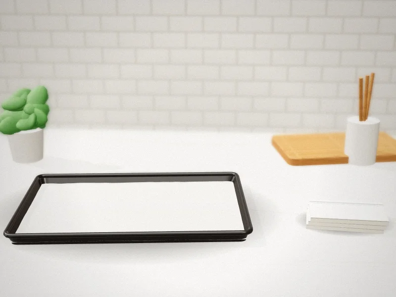Toaster Oven Pans, 11 x 9 Inch, 2 Pack in a home kitchen