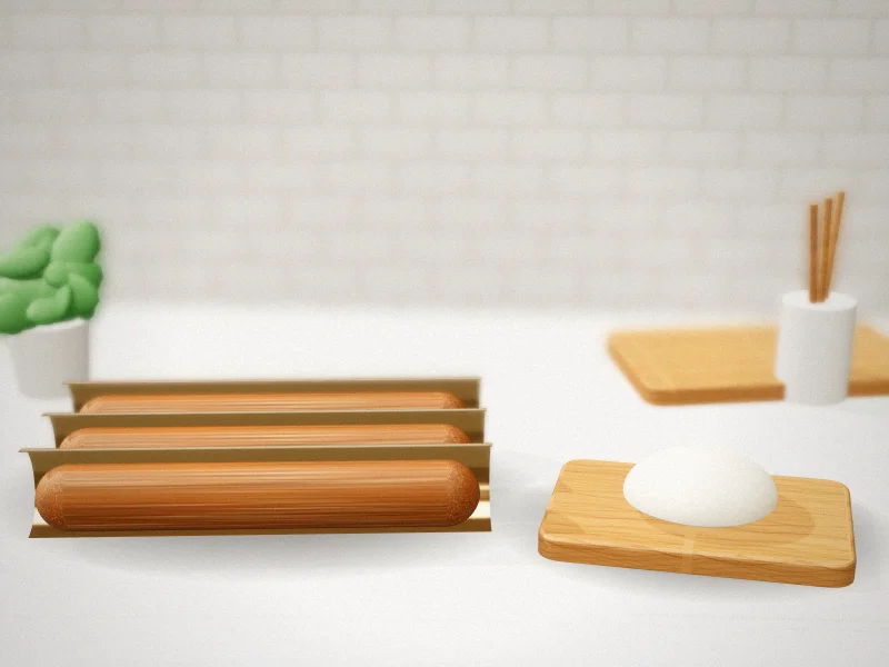 USA Pan Aluminum Perforated French Baguette Pan, 3 Loaves in a home kitchen