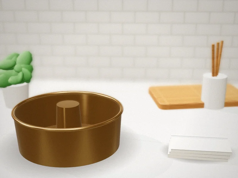 USA Pan Angel Food Cake Pan in a home kitchen