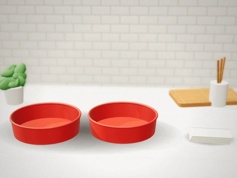 Vinino 8 Inch Silicone Round Cake Pans, Set of 2 in a home kitchen