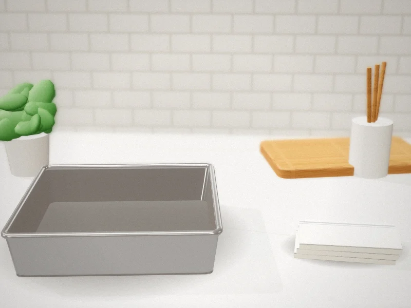 Wilton Silver Non-Stick Square Pan, 8 x 8 Inch, Made Without PFAS in a home kitchen