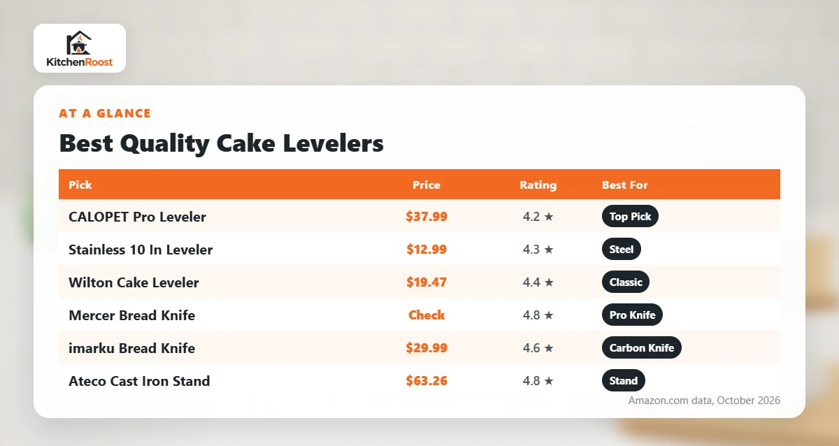 Best quality cake leveler comparison chart