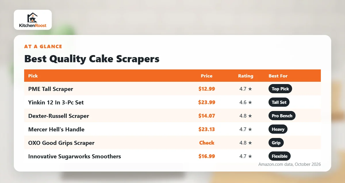 Best quality cake scraper comparison chart