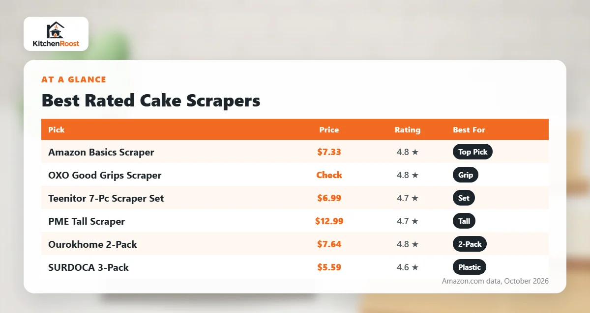 Best rated cake scraper comparison chart
