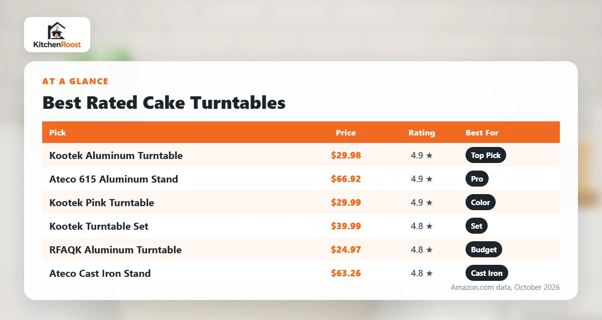 Best rated cake turntable comparison chart