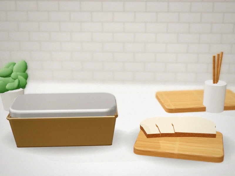 USA Pan Pullman loaf pan with lid in a home kitchen