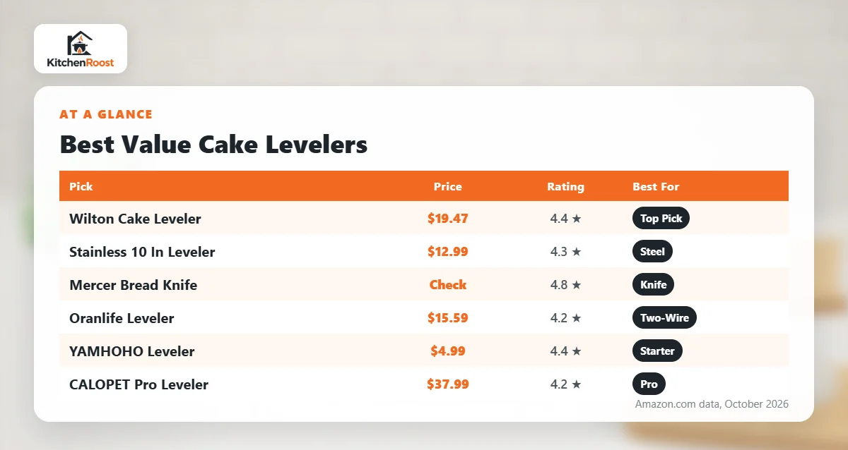 Best value cake leveler comparison chart