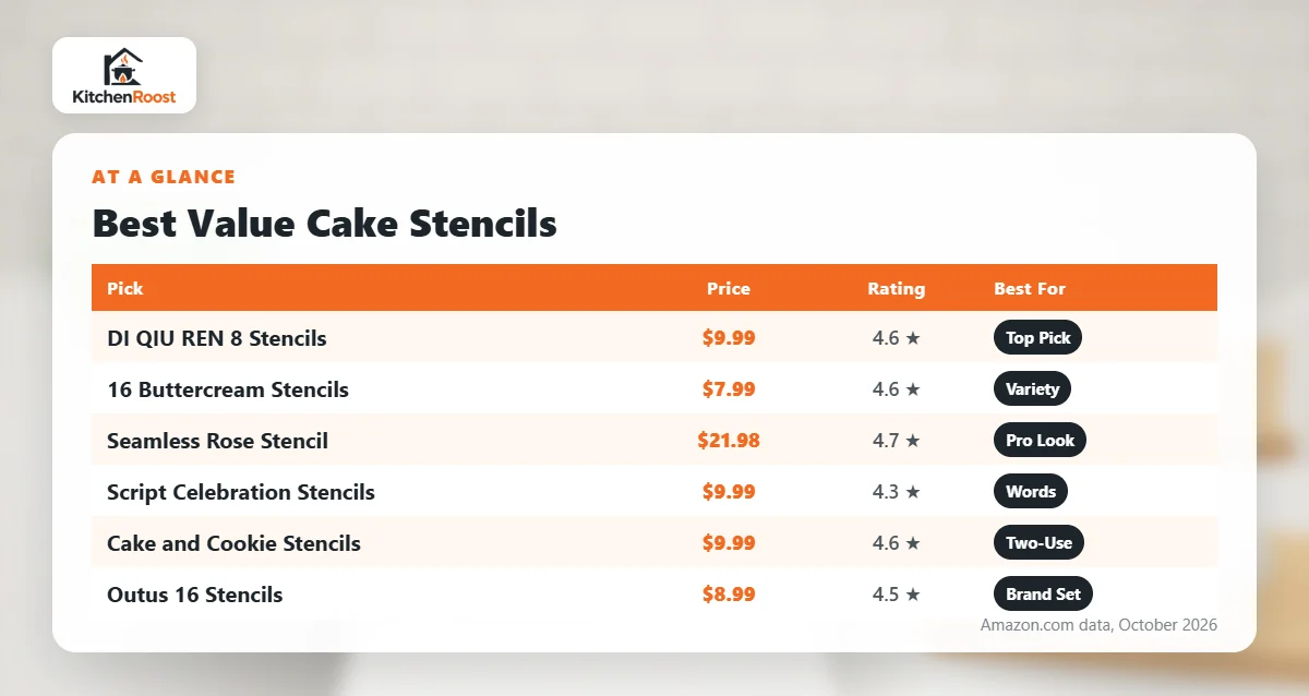 Best value cake stencils comparison chart